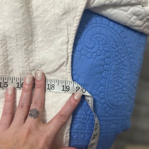 EVERLANE Mini Jacquard Stripe Top v neck boxy short sleeve 2 small medium - Picture 9 of 10